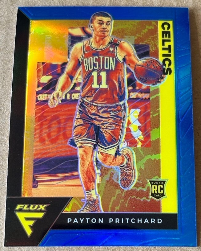 PAYTON PRITCHARD 2020-21 PANINI FLUX BLUE PRIZM Rookie Card #211 NM-MT Condition