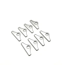 Chrome Valve Cover Mini Tabs Hold Down 1/4" ID Hole SB Chevy 283 327 350 383 400