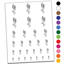 Pin-Up Space Woman Science Fiction Temporary Tattoo Water Resistant Set