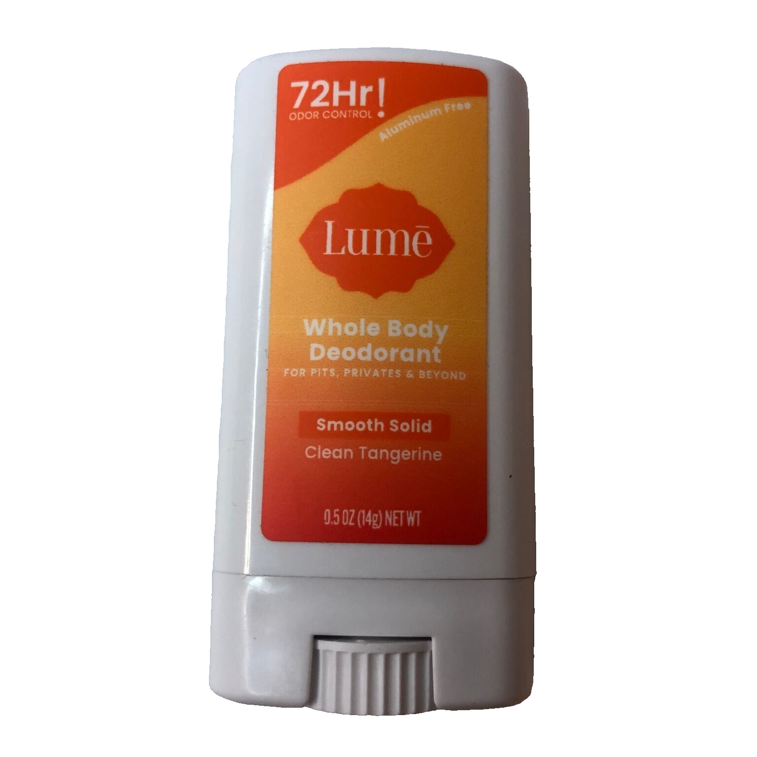 Lume Clean Tangerine Whole Body Deodorant Solid Stick 0.5 oz Mini