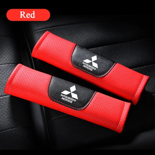 For Mitsubishi 2pcs Car Seat Belt Cover Shoulder Cushion Pad Interior Accessorie - Imagen 3 de 5
