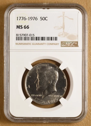 1776-1976 P Kennedy Half Dollar NGC MS66