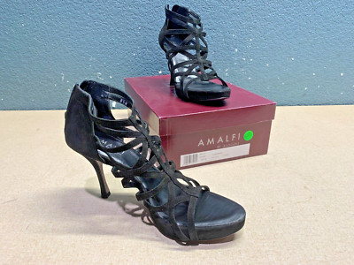AMALFI BY RANGONI  BEATA BLACK CASHMERE HEEL NOS 8-1/2 N WOMENS SHOES