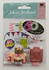 RARE Jolee's Happy 50th Birthday Party Scrapbooking Stickers