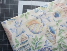 P Kaufmann Fabric Large Shells on White Backg...