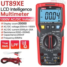 UNIT UT89XE TRMS Multimeter Digital AC/DC Meter Conductance LPF Tester Peak hold