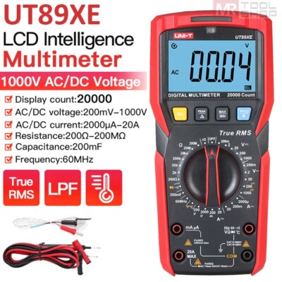 T です UNI-T UT89XE TRMS Multimeter Digital AC/DC Tester 20000Bits 200nS