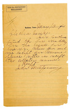 1910 Handwritten letter Ida Montgomery Kaufman TX Texas Millinery Stamp Fur