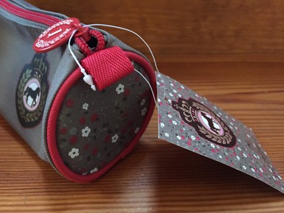 HORSE Print Pencil case holder sleeve NEW NWT Pony Horse pink brown School BTS