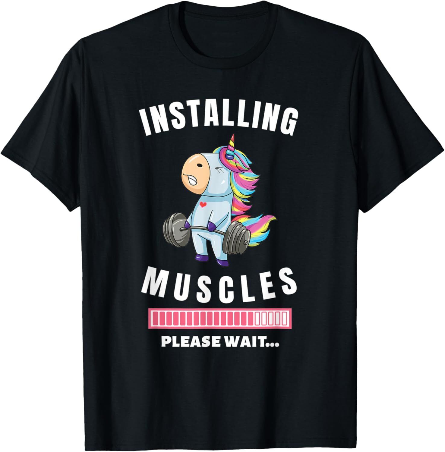 Installing Muscles Unicorn Weight Lifting Fitness Motivation T-Shirt Hoodie
