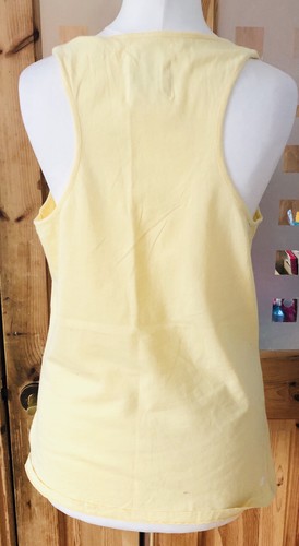 Unisex Yellow Muscle Back T-Shirt From Timberland Size M We Are Made Of Water - Picture 5 of 5