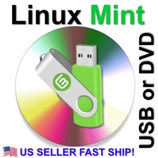 Linux Mint Latest 22.2 Cinnamon 64bit Version BOOTABLE/LIVE DVD-or-USB FREESHIP!
