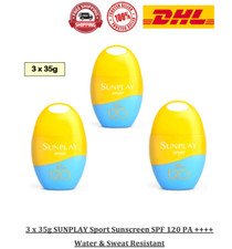 3 X 35g SUNPLAY Sport UV Sunscreen SPF 120 PA   Water  Sweat Resistant
