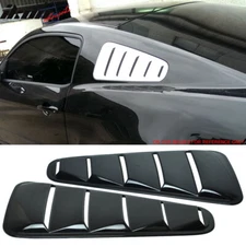 Fits 10-14 Ford Mustang OE Style Side Quarter Window Louvers Painted #UA Black