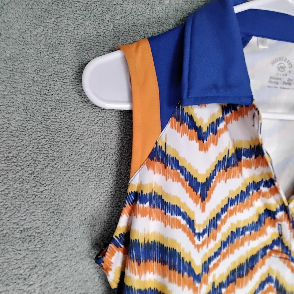 Monterey клуб сухой качели женщин Майка размер S оранжевый синие полоски без рукавов - Изображение 4 из 4