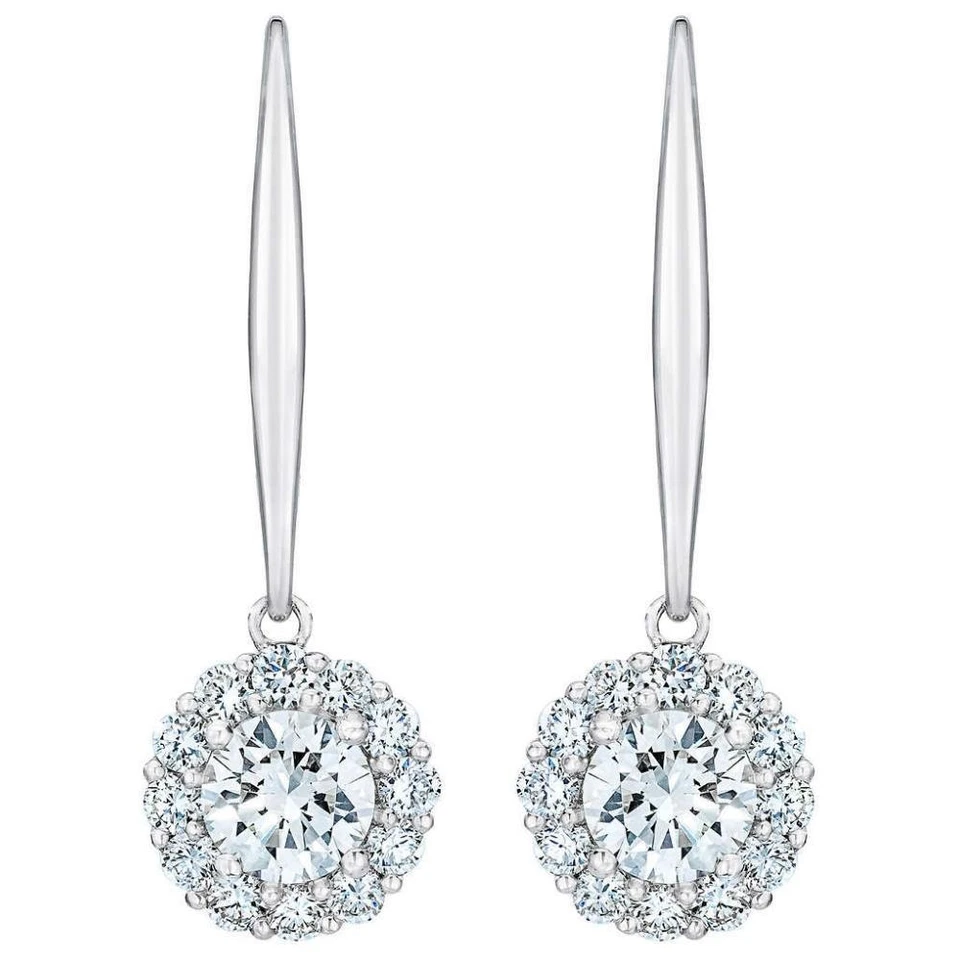 Серьги-гвоздики VS 3/4 карата TW с бриллиантами в форме цветка выращенные в лаборатории белое или желтое золото