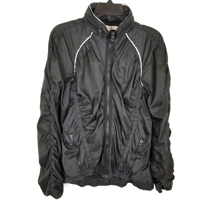 Adidas by Stella McCartney  Women Windbreaker Jacket Size 80 US 8 Black Ruched