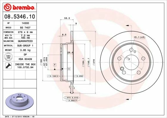 Bremsscheiben 2 StüCk Scheibenbremse Brake Discs Brembo 08.5346.10-image
