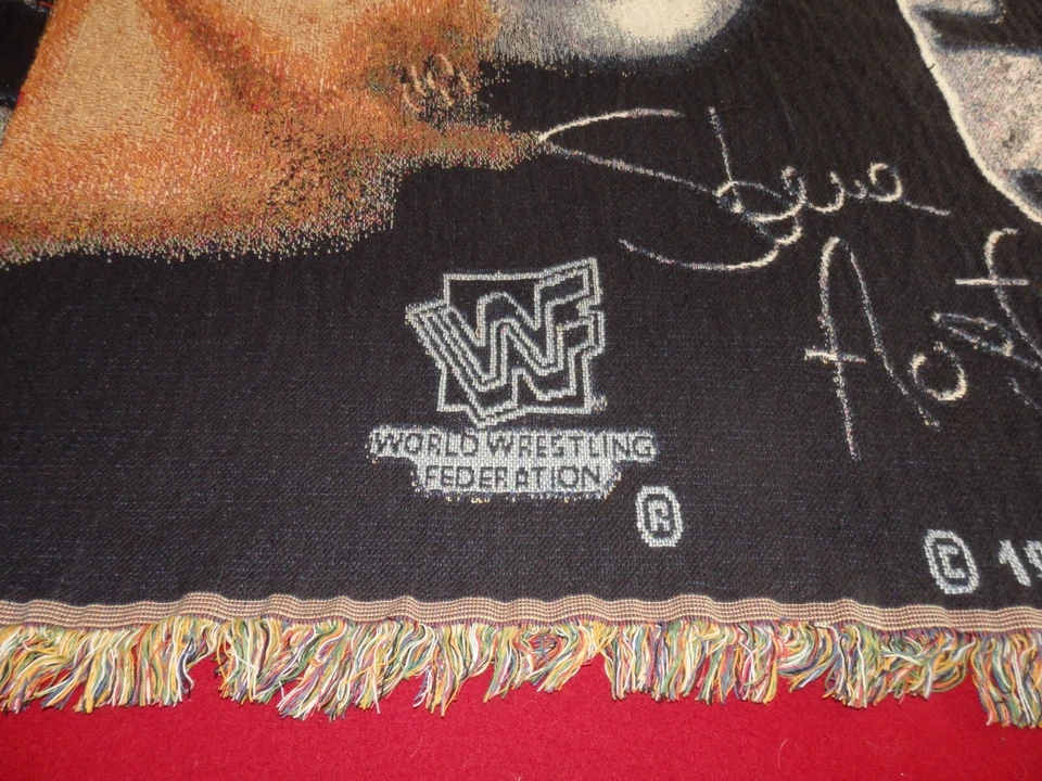 Manta tapiz Steve Austin Stone Cold 1998 Titan Sports rara de colección WWE WWF Foto 4 de 4