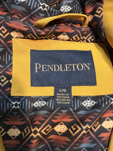 Pendleton Yellow Hooded Jacket Size L Lined - Picture 13 of 16