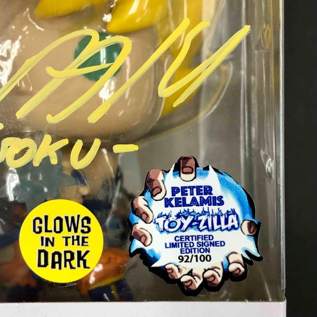 kーpop カード Peter Kelamis signed Super Saiyan Goku glow Funko Pop LE