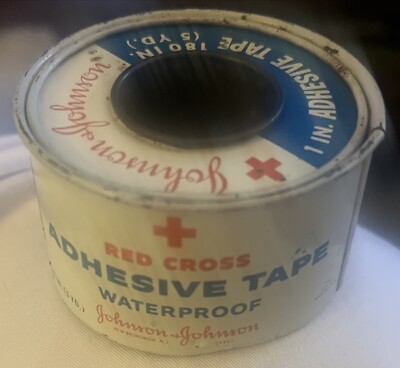 New Vintage 1960's Johnson &  Johnson First Aid Adhesive Tape Metal Spool