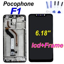 For Xiaomi Pocophone F1 POCO F1 6.18" LCD Touch Screen Digitizer Assembly Frame