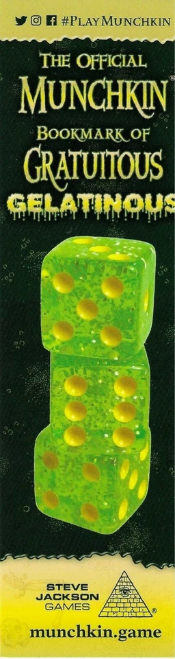 Gelatinous Dice Game w/ Munchkin Gratuitous Gelatinous Promo Bookmark SJG - Image 3 of 4