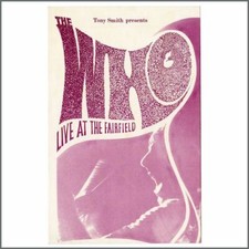 The Who 1969 Fairfield Hall Croydon Promotional Poster/Biography Sheet (UK)