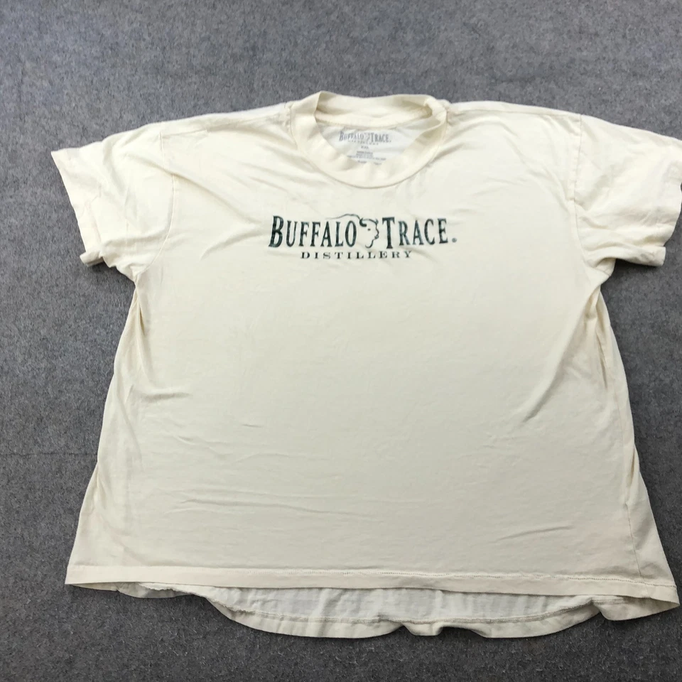 Buffalo Trace Shirt Womens 2XL Beige Graphic Short Sleeve Casual Tee Top - Image 2 of 4
