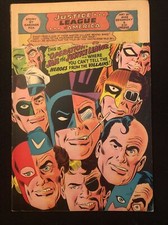 JUSTICE LEAGUE OF AMERICA 61 TOP OF COVER MISSING DC 1968 BE