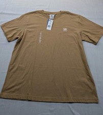 New Men's Adidas Originals Trefoil Tee Shirt Size XL Mens Retro Vibe Tan Khaki