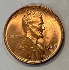 1938-D Lincoln Cent BU From Mint Roll - High Grade Coin w/ Carbon Spots #40