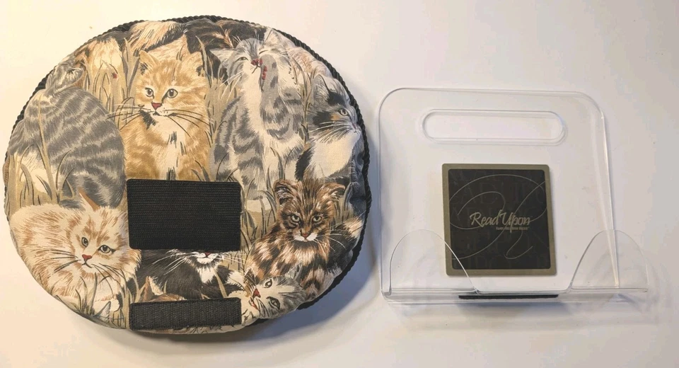 Kitty Cat Book/Tablet Holder-Pillow with Lucite Holder Cat Lover Gift - Image 3 of 4