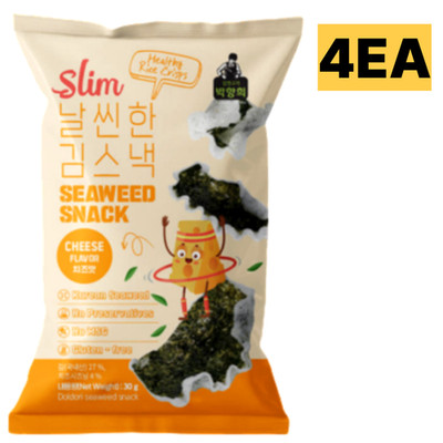Slim Nalsshinhan Seaweed Snack Cheese 30g x4 Korean Healthy Rice Crisp No MSG
