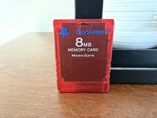 Sony Playstation 2 PS2 Official OEM MagicGate 8mb Memory Card Red SCPH-10020