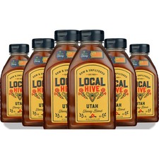 Local Hive Raw  Unfiltered Utah Honey Blend 16 Oz Rice 6 Pack