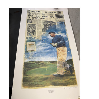 Rare! Douglas B. London ''Arnold Palmer'' Lithograph 1994 Signed Numbered  Golf
