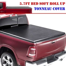 5.7 ft Soft Roll Up Truck Bed Tonneau Cover for 2009-2022 Dodge Ram 1500