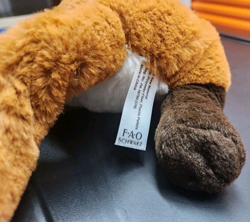 FAO Schwarz Red Fox Plush Adopt A Pet Laying Down 16" Floppy Stuffed Toy - Picture 10 of 12