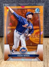 2023 Bowman Chrome Sapphire #77 Kodai Senga Orange New York Mets /75