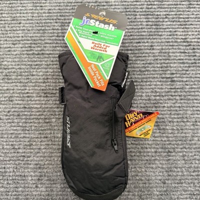 Seirus Jr Stash Mitt Waterproof Kids Winter Glove Black Medium HeatLock NWT
