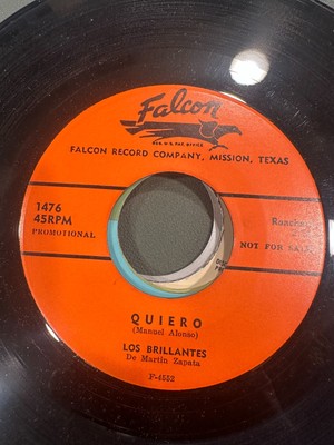 Latin 45 Tejano Ranchera Falcon Los Brillantes Quiero Amor En Tinieblas VG+