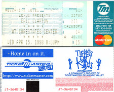 ERIC CLAPTON CONCERT TICKET STUB, 4/15/1998, CORESTATES CENTER