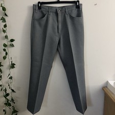 Levi s Gray Straight Leg Pants 34x30 fits 33x27 Workwear Slacks Vintage Style