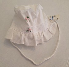 Vintage Carters Baby Girl Bonnet Hat White Pink Roses Lace Size 13 Made In...