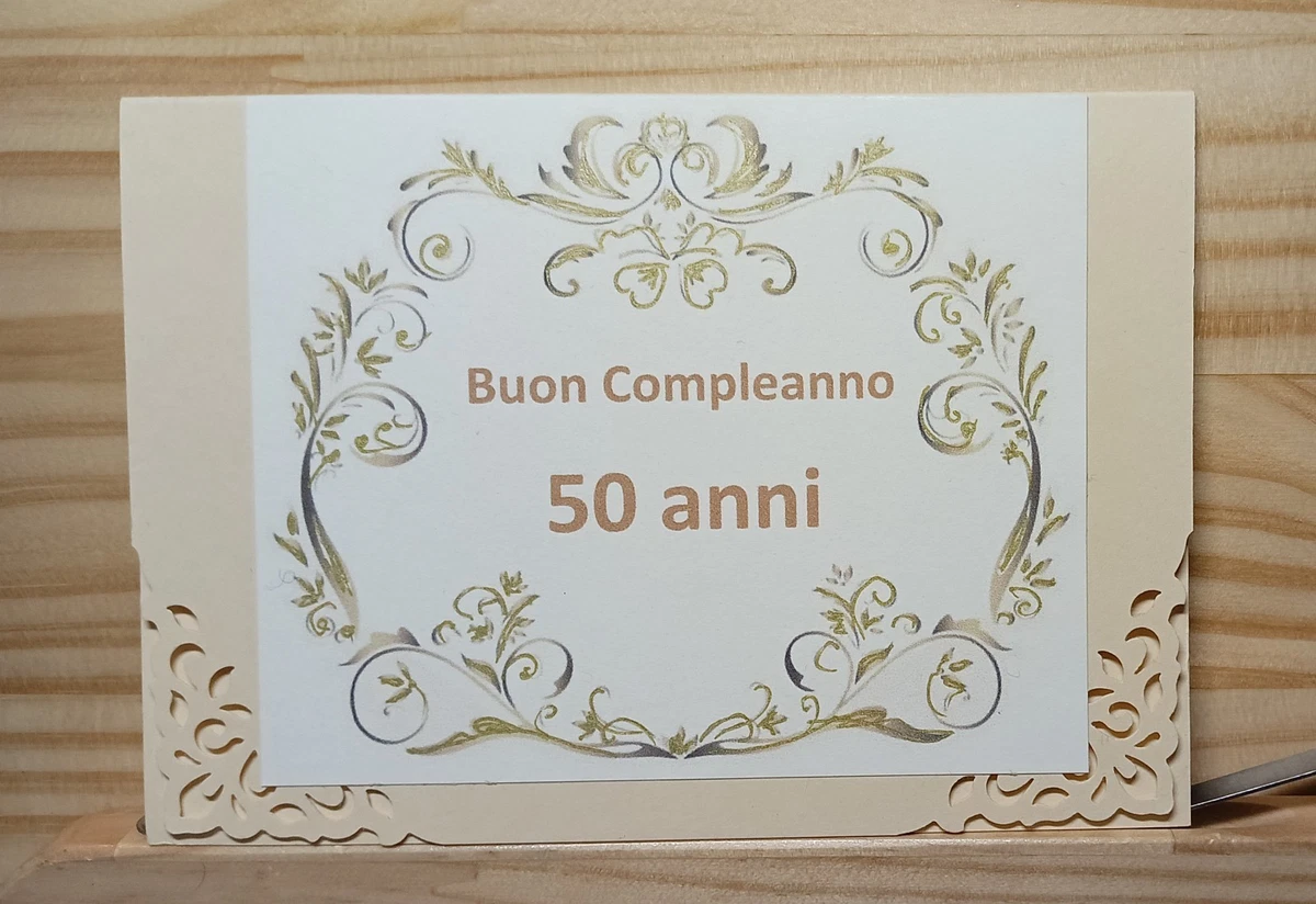 Biglietto d'auguri stampabile per il 50 a - Italia