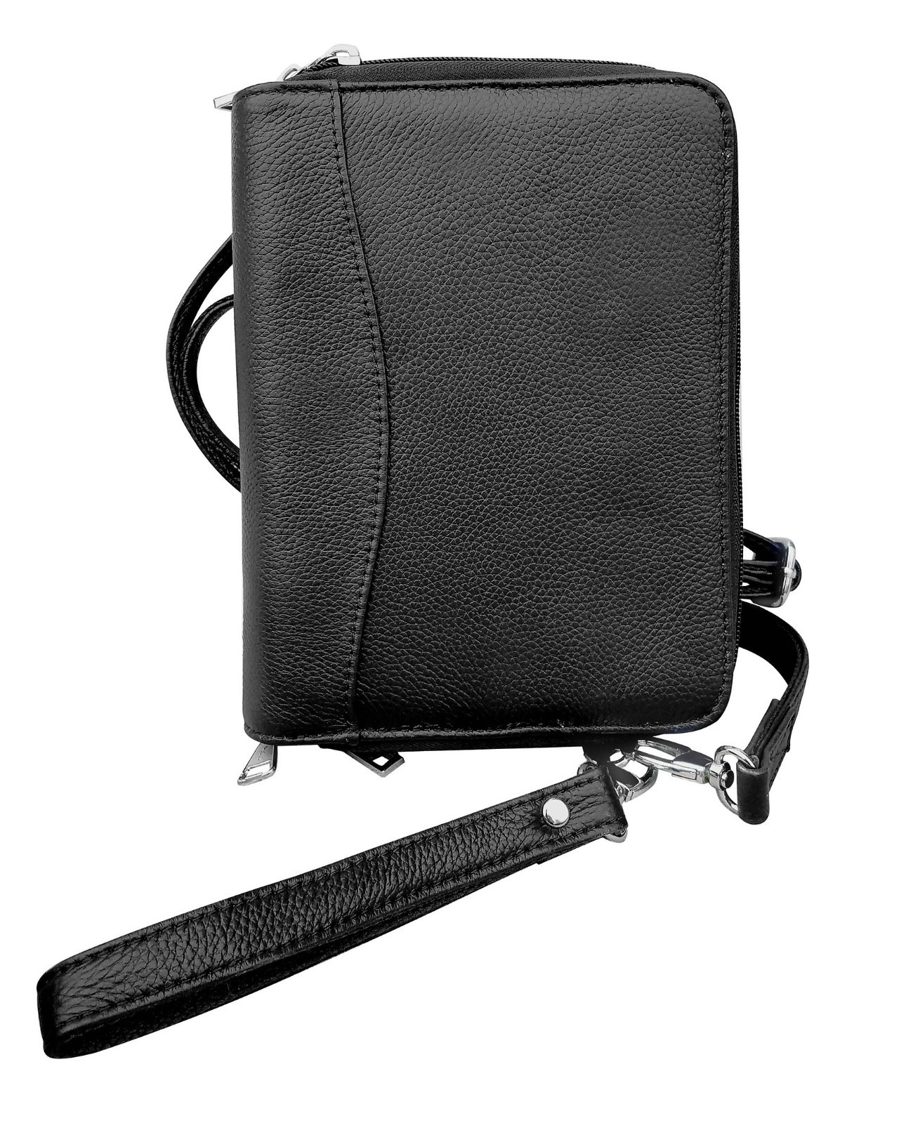 Leather Compact Concealment Organizer Black