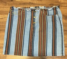 Y2K Vintage Ralph Lauren Multicolored Striped Mini Skirt size 8