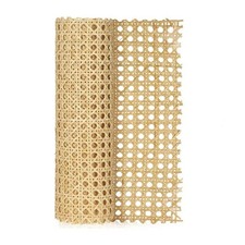 16" x3.3FT Natural Rattan Cane Webbing, Woven Open Mesh Cane Net Roll for DIY...